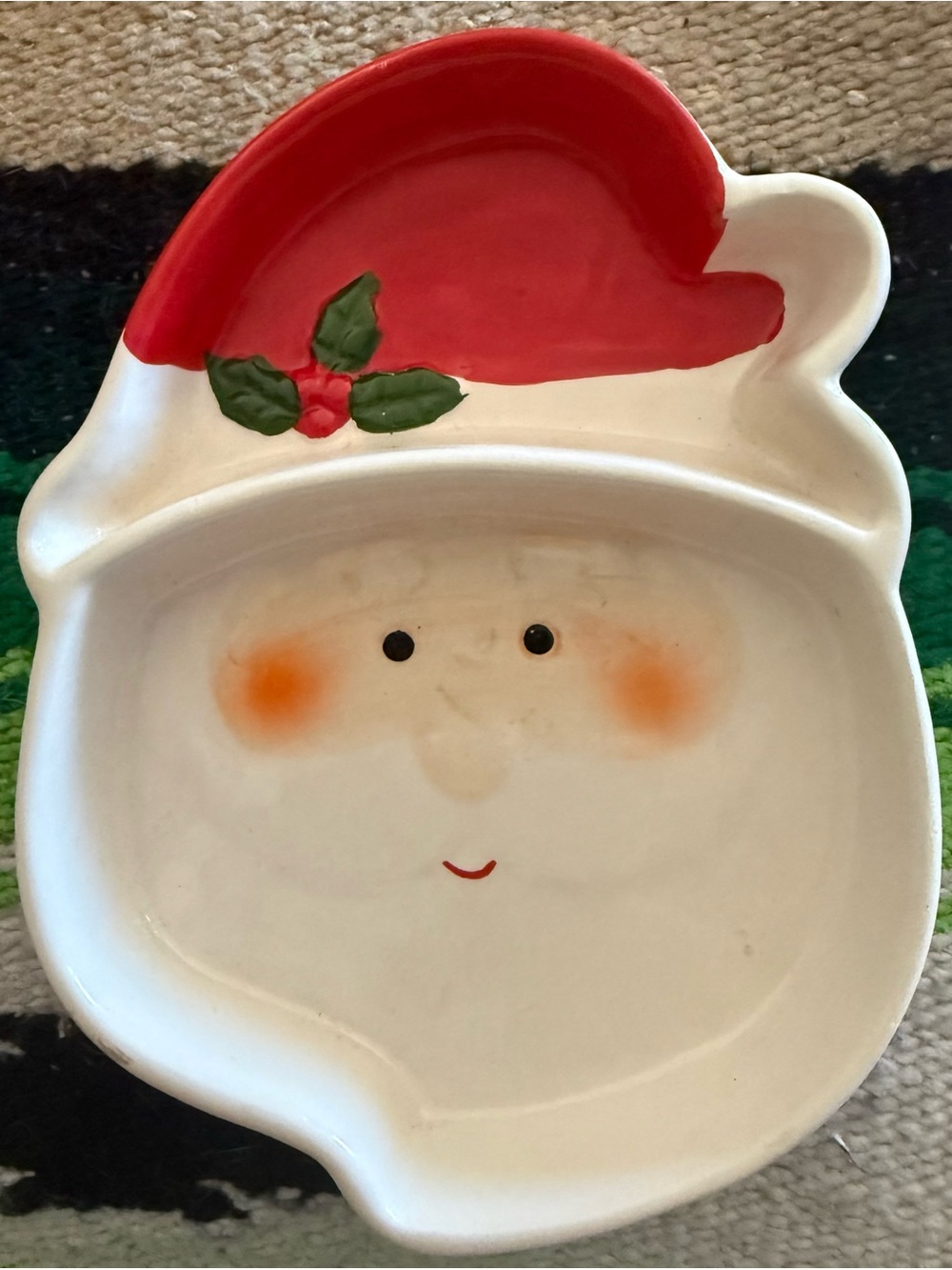 Festive Santa Serving/Candy/Trinket   Dish